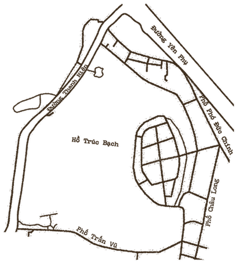 Map of Trúc Bạch and Ngũ Xã